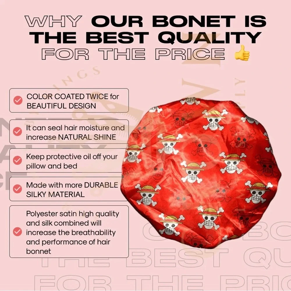 ONE P. RED SKULL - SILKY‎ CROWN BONNET